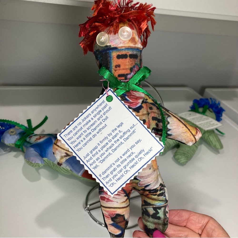 Mah Jongg Dammit Doll Handcrafted Fun Game Accessory with Poem NEW